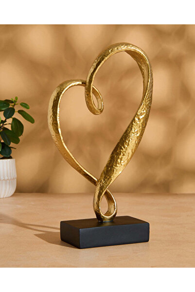REDTAG Florence Abstract Heart Shape Décor Accent – Gold Polyresin Sculpture ...