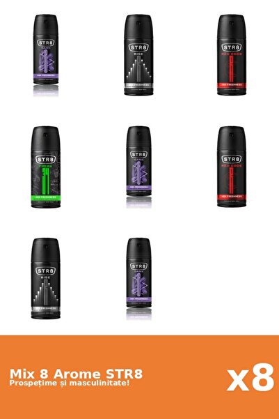 str8 Set 8 Mix STR8: 1x FR34K, 3x Game, 2x Red Code, 2x Rise