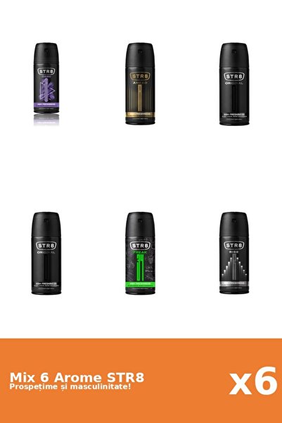 str8 Set 6 Mix STR8: 1x Ahead, 1x FR34K, 1x Game, 2x Original, 1x Rise