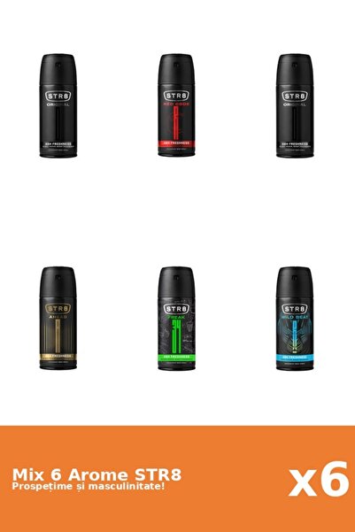 str8 Set 6 Mix STR8: 1x Ahead, 1x FR34K, 2x Original, 1x Red Code, 1x Wild Beat