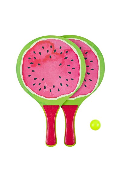 OEM Rachete Plaja din Lemn Pepene Verde & Minge