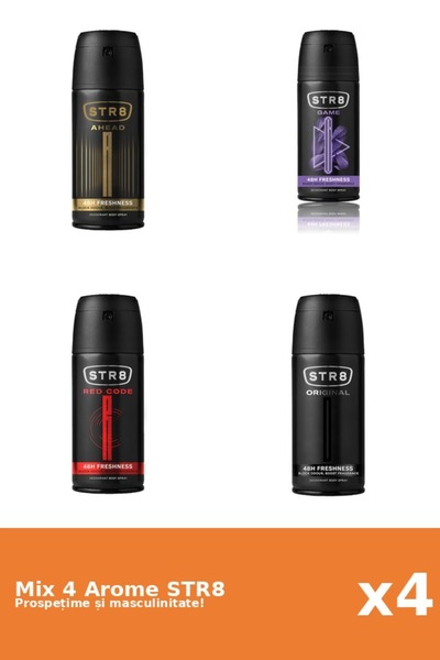 str8 Set 4 Mix STR8: 1x Ahead, 1x Game, 1x Original, 1x Red Code