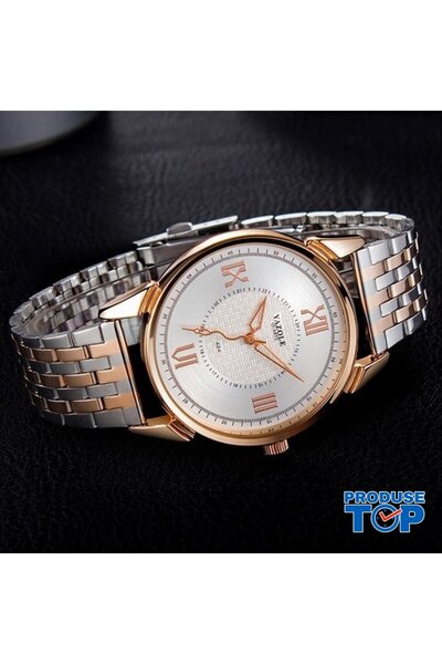 Yazole Men's Executive Business Watch with Metal Strap White CBYZ009