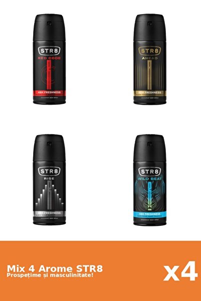 str8 Set 4 Mix STR8: 1x Ahead, 1x Red Code, 1x Rise, 1x Wild Beat