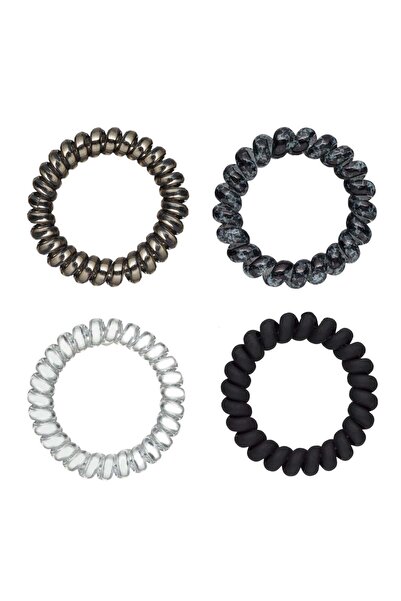 OEM Women's Plastic Hair Scrunchies Matte Shiny - 4pcs