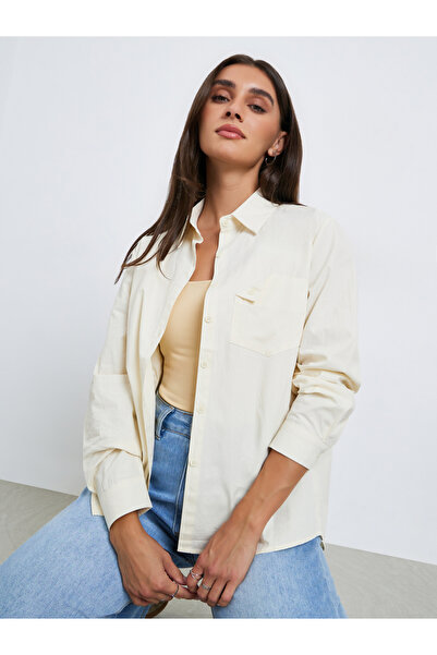 Styli Women Yellow Long Sleeve Oversized Shirt