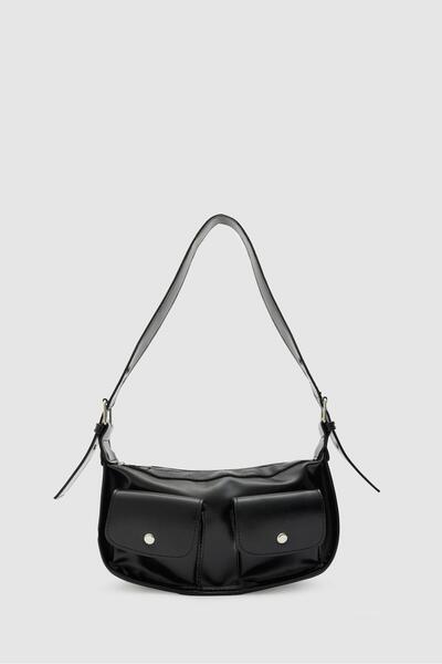 Shule Bags Diana vintage baguette bag black