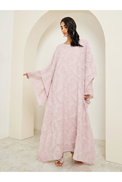 Styli Women Lilac Textured Maxi Kaftan