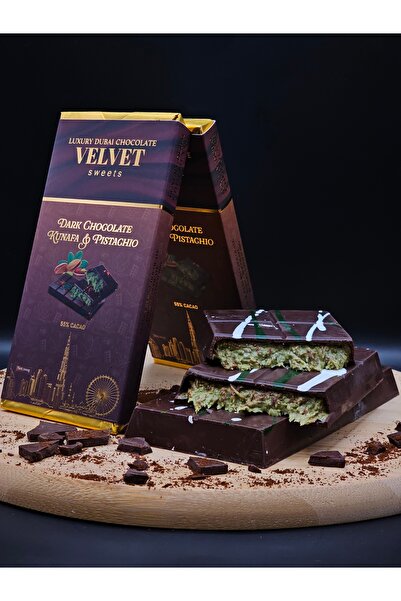 Velvet Sweet شوكولاتة دبي الفاخرة، كنافة داكنة مع الفستق 200 غرام