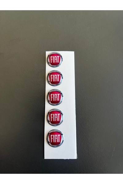 oto Fiat kumanda,anahtar amblemi A+1 damla etiket arma sticker 12 mm 5 adet