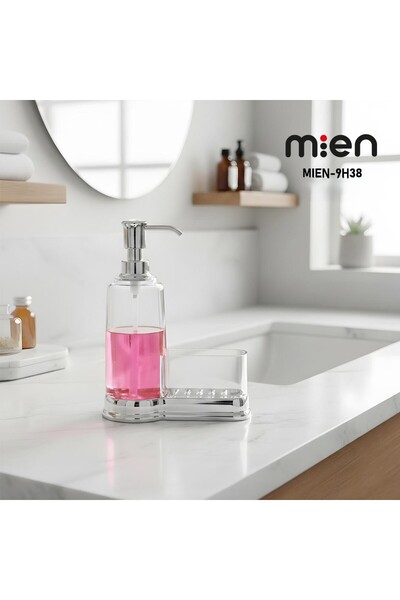 MİEN Dozator de săpun lichid acrilic cu recipient