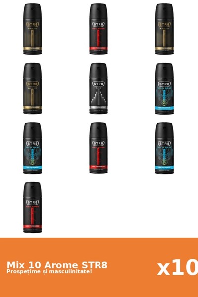 str8 Set 10 Mix STR8: 3x Ahead, 3x Red Code, 1x Rise, 3x Wild Beat