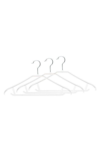 OEM Λευκή πλαστική κρεμάστρα ρούχων - 3 τεμάχια