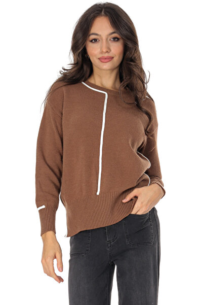 ROHBOUTIQUE Casual sweater with contrasting stripe Grena