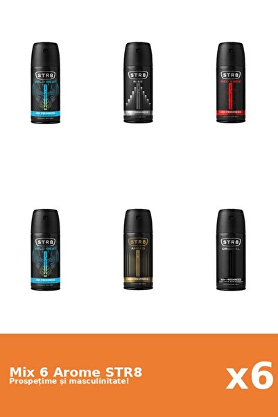 str8 Set 6 Mix STR8: 1x Ahead, 1x Original, 1x Red Code, 1x Rise, 2x Wild Beat