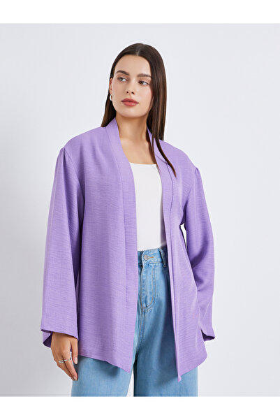 Styli Women Solid Open Front Kimono