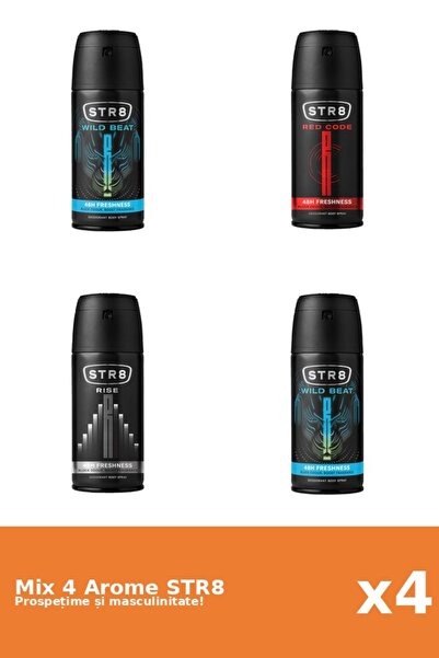 str8 Set 4 Mix STR8: 1x Red Code, 1x Rise, 2x Wild Beat