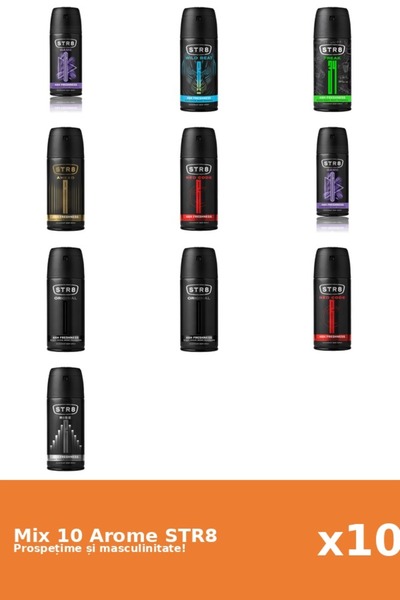 str8 Set 10 Mix STR8: 1x Ahead, 1x FR34K, 2x Game, 2x Original, 2x Red Code, ...