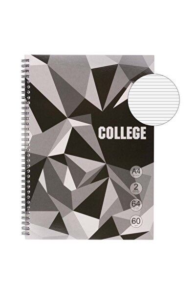 OEM Student Notebook A4 Dictando with Spiral Grey Cover Cubes & 2 Subjects - 64F