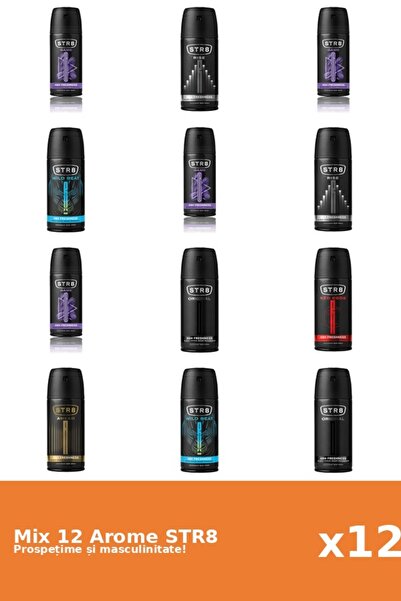 str8 Set 12 Mix STR8: 1x Înainte, 4x Joc, 2x Original, 1x Cod Roșu, 2x Ascens...