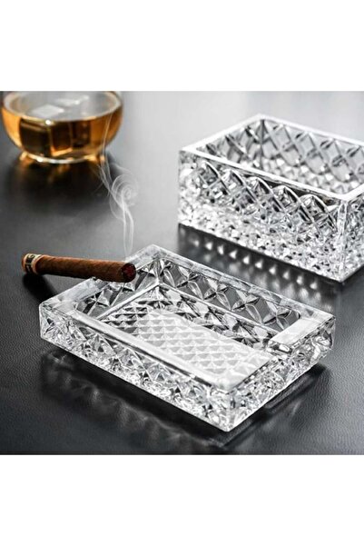 BOHEMİA CRYSTAL Box with lid Ashtray 12 cm, Madison Cristal model