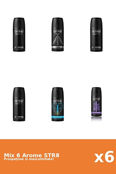 str8 Set 6 Mix STR8: 1x Game, 3x Original, 1x Rise, 1x Wild Beat