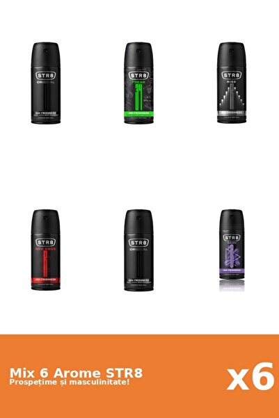 str8 Set 6 Mix STR8: 1x FR34K, 1x Game, 2x Original, 1x Red Code, 1x Rise