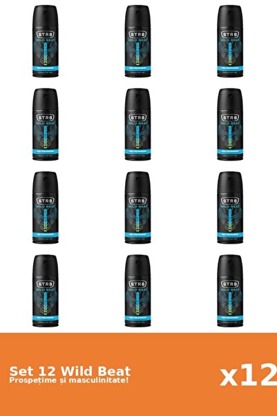 str8 Set 12 Deodorant Spray Wild Beat, 150 ml