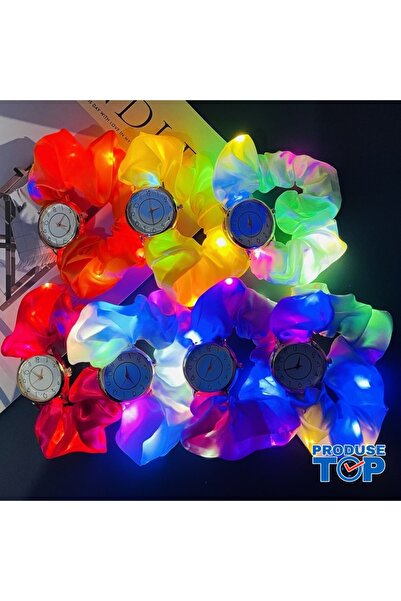 Produse.Top Elegant Women's Watch with LED and Fluorescent White Bow