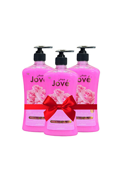 Jove غسول اليدين برائحة الورد ٥٠٠ مل، عبوة من ٣ قطع - منظف مرطب ولطيف لليدين ...