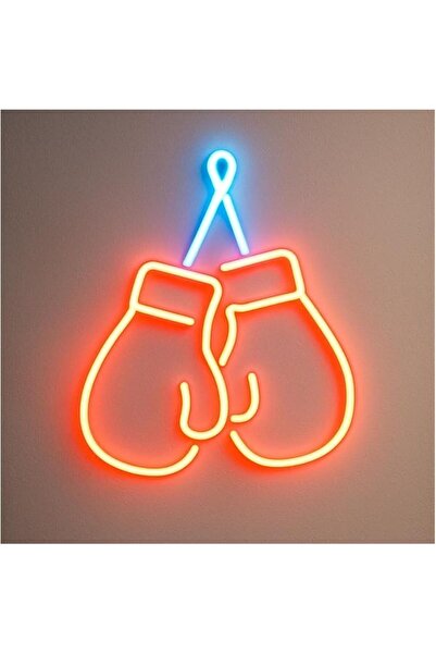 Slasa لافتة نيون على شكل قفازات ملاكمة، مصباح جداري LED، لتزيين صالات الملاكم...