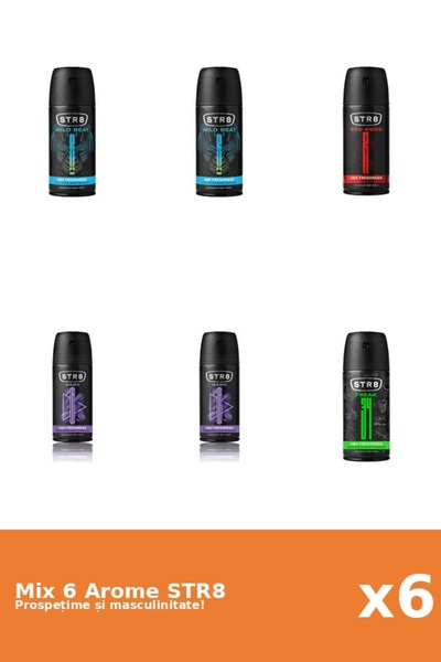 str8 Set 6 Mix STR8: 1x FR34K, 2x Game, 1x Red Code, 2x Wild Beat
