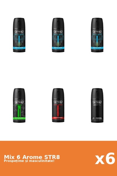 str8 Set 6 Mix STR8: 1x FR34K, 1x Original, 1x Red Code, 3x Wild Beat