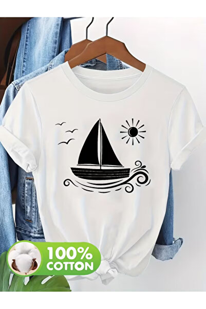 EYMORA Tricou cu mânecă scurtă cu imprimeu grafic Free Voyage