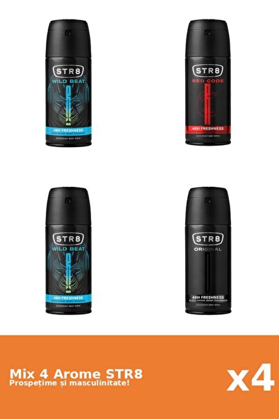 str8 Set 4 Mix STR8: 1x Original, 1x Red Code, 2x Wild Beat