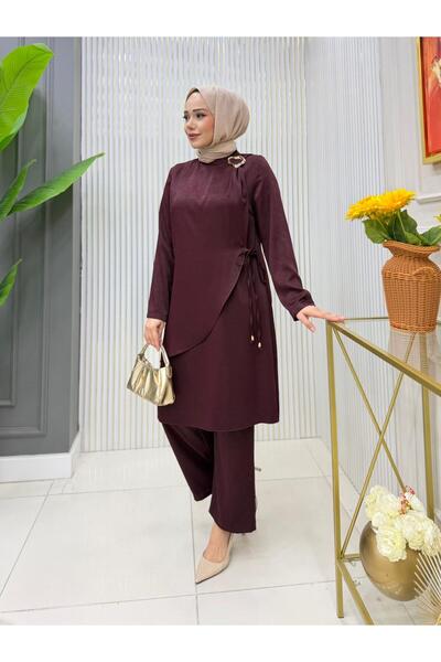 GK Buckle Jacquard Cupra Tunic Set