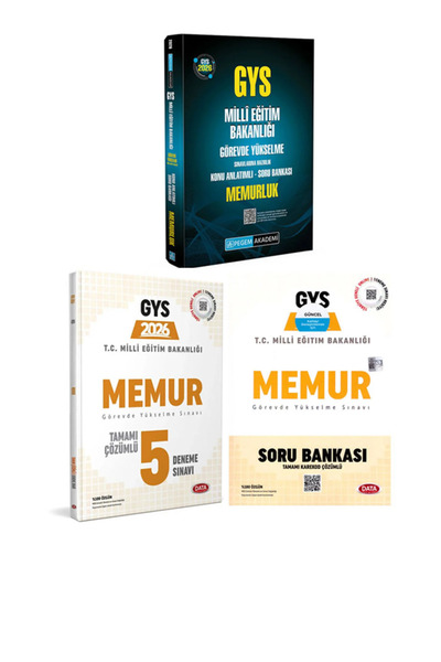 Data Yayınları 2026- 2025 Data GYS MEB MEMURLUK Görevde Yükselme Sınavı Konu ...