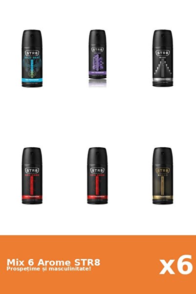 str8 Set 6 Mix STR8: 1x Ahead, 1x Game, 2x Red Code, 1x Rise, 1x Wild Beat