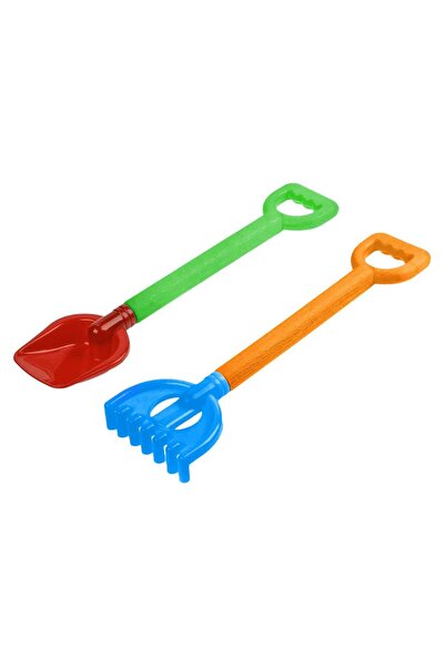 OEM Jucarie Plaja Set Grebla & Lopatica Colorate 34cm - 2buc