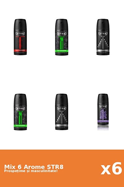 str8 Set 6 Mix STR8: 2x FR34K, 1x Game, 1x Red Code, 2x Rise