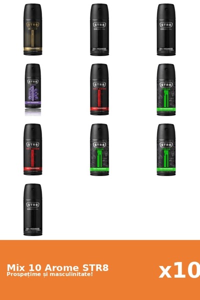 str8 Set 10 Mix STR8: 1x Ahead, 3x FR34K, 1x Game, 3x Original, 2x Red Code