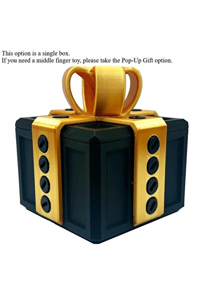 Choice8 8x8x10cm Only black box The Annoying Present with Middle Finger in A ...