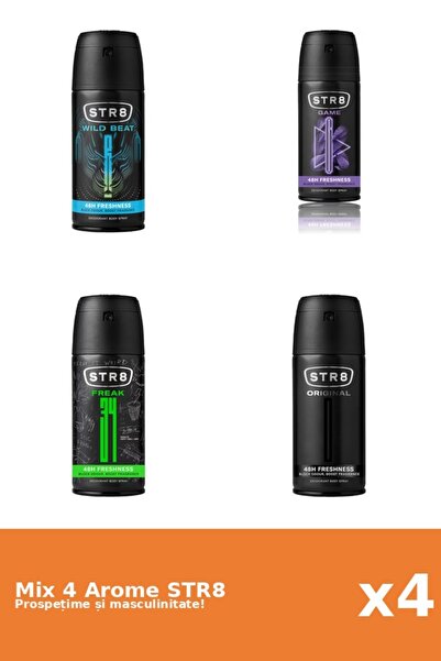 str8 Set 4 Mix STR8: 1x FR34K, 1x Game, 1x Original, 1x Wild Beat