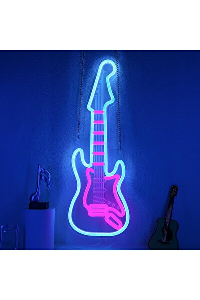 Slasa Electric Guitar LED Neon Sign 15x42 cm Wall Light for Music Room