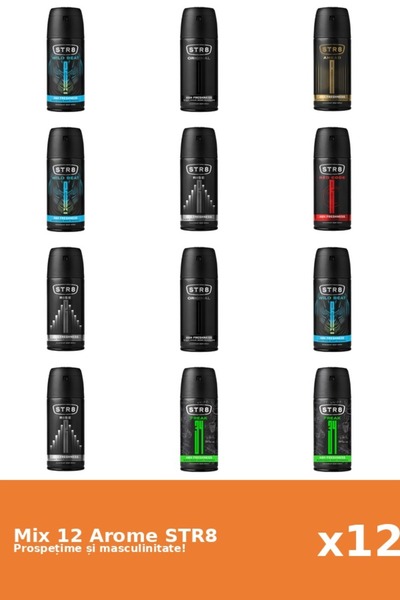 str8 Set 12 Mix STR8: 1x Ahead, 2x FR34K, 2x Original, 1x Red Code, 3x Rise, ...