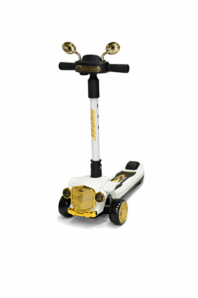 Generic سكوتر أطفال 3 عجلات بتصميم سيارة كلاسيكية فاخرة-مقبض قابل للتعديل وهي...