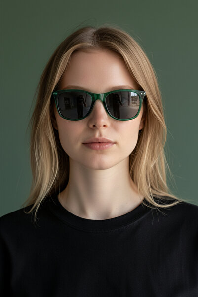 De Valentini Cornered Model Bone Unisex Sunglasses