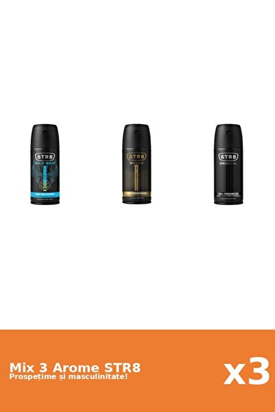 str8 Set 3 Mix STR8: 1x Ahead, 1x Original, 1x Wild Beat