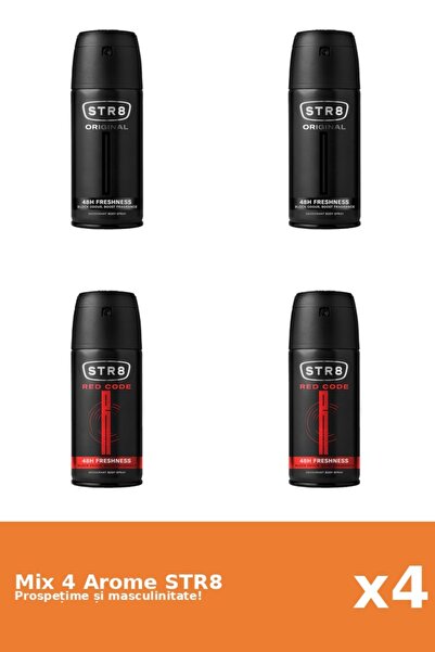 str8 Set 4 Mix STR8: 2x Original, 2x Red Code