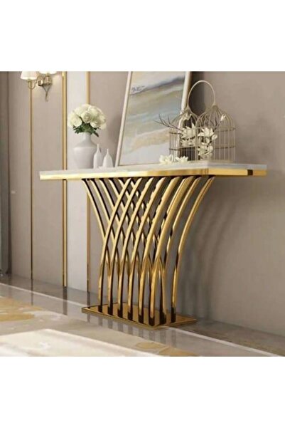 LAMST Modern design entryway console table in gold